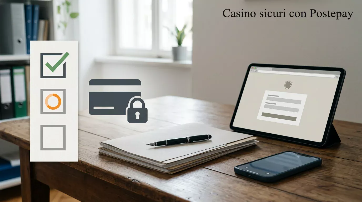 Checklist di sicurezza per valutare casino con Postepay